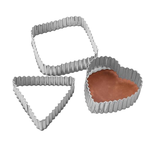 usefulbeauty Formas de cortador de galletas, juego de cortador de galletas,Taza de fusión cuadrada de acero inoxidable | Molde para hacer galletas para sándwiches, magdalenas, fondant, pasta,