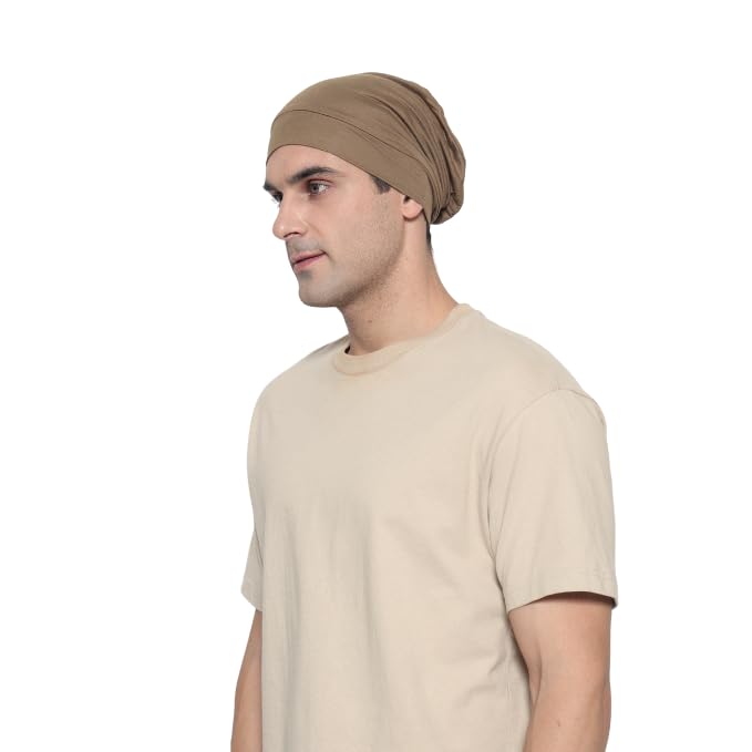the headscarves Bamboo Viscose Men Slouchy Snood Multipurpose Skull Cap Sport Hair Cover Cap Free Size-picture-29