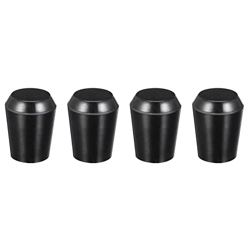 HARFINGTON 4Pcs M12x40mm Black Phenolic Tapered Female Thread Handles with Brass Insert for Industry Lathe Milling Replacement Parts
