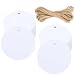 G2PLUS Kraft Paper Gift Tag with 100 Feet Jute Twine, Round Shaped 5.5 cm Blank Hang Tags for Craft Projects, Xmas Gifts (White)