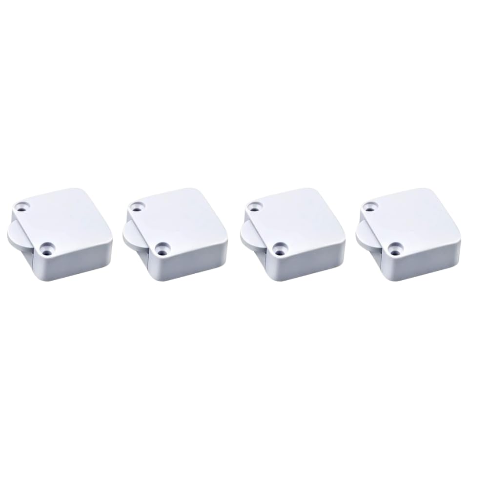 KAKA LIGHT Automatic Door Switch for Wardrobe & Cabinet, Push-to-Off Lighting Control, White, Pack of 4