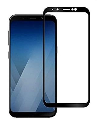 Dashmesh Shopping� 3D Tempered Glass ShatterProof (Full Body Glue) (Edge to Edge) Screen Protector for Samsung Galaxy A8+ / A8 Plus (Black)