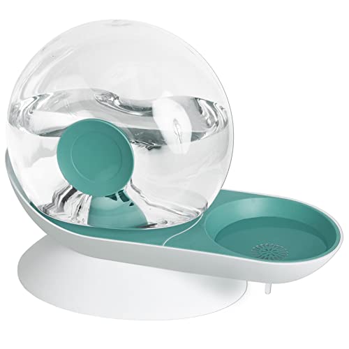 【カタツムリ】自動給水器 猫 犬 水 水飲み器 自動給水器 みずのみ 自動 2.8L大容量 猫 中小型犬 水飲み みずのみ器 フィルター付き 重力設計 自動補水 電気不要 お留守番対応 カタツムリ (グリーン)