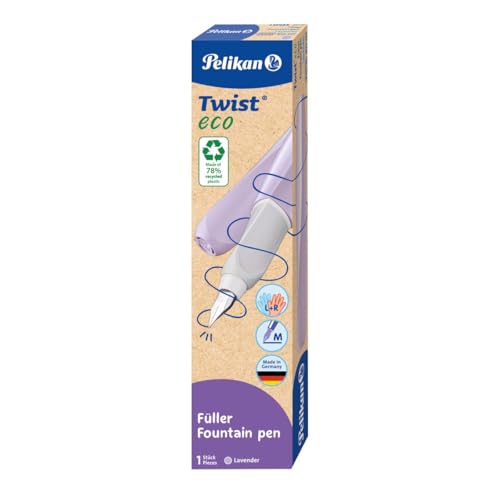 Pelikan Twist eco Füllhalter, Edelstahl-Feder in Strichbreite M inkl. Tintenpatrone, lavender Pelikan Twist eco Füllhalter, Edelstahl-Feder in Strichbreite M inkl. Tintenpatrone, lavender