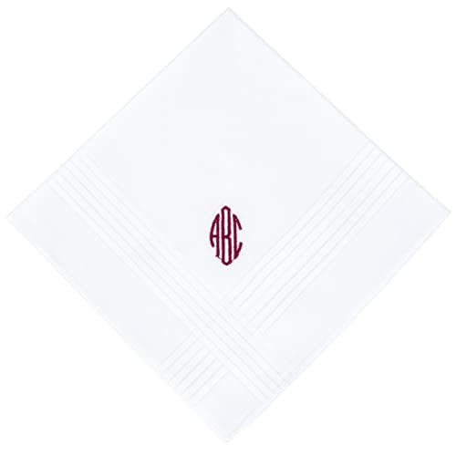 Llemioembroideryshop Monogram Handkerchief Men Custom Embroidered Men'S Hankie Christmas Personalized Initial Hankies Dad Hanky Monogrammed Initial Groomsmen Hankerchief Fathers Day Gifts For Him cover