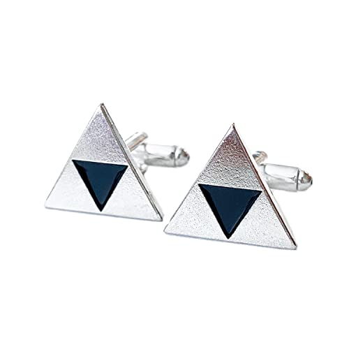 Legend of Zelda Triforce Silver Cufflinks Cuff Links Business Wedding Groomsmen Gifts