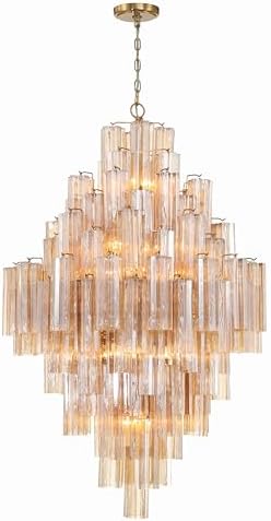 Crystorama Addis 20 Light Aged Brass Chandelier