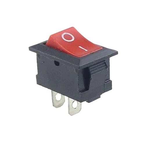 Interrupteur KCD1 21x15mm étanche 2 ou 3 broches 6A 250V AC bouton de voiture noir ou rouge