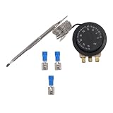 Gutol Interrupteur Régulateur De Température, Thermostat Capillaire À Bouton De Réglage De La Température 250 V 16 A (0 40 °C)