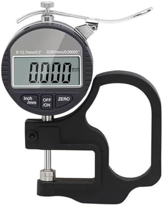 Digital Thickness Gauge 0-12.7mm, Precision Electronic Thickness Meter with LCD Display, Ideal for Sponge, Paper, and Mechanism Detection (0.01mm Accuracy)