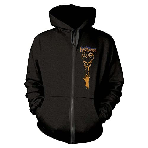 Sweat-Shirt à Capuche Infernal Overkill Band Logo Noir en Taille M pour Fan de Metal