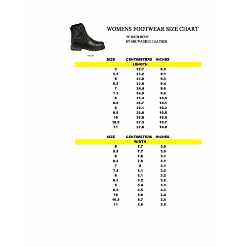 Image of Milwaukee Leather Premium Black Leather Motorcycle Riding Boots for Women Collection MBL - 9.5