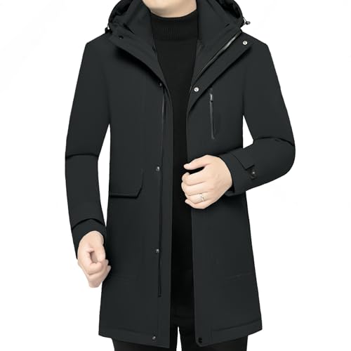 Chaqueta de invierno medieval ajustada y abrigada con capucha 4