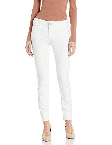 Democracy Women's, Ab Solution Jegging, Optic White Distressed, 14