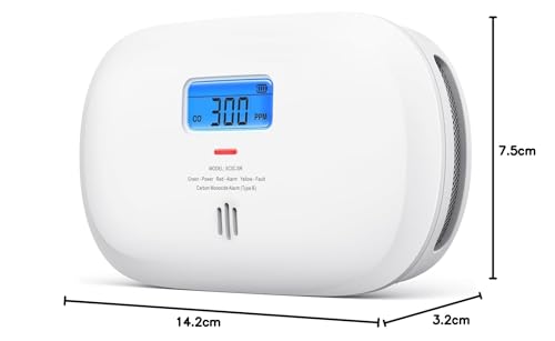Miniatura 9 de X-Sense Detector De Monóxido De Carbono, Alarma De Co Con Batería Reemplazable Y Pantalla Digital, Alarma De Monóxido De Carbono Portátil Para El Hogar Con Memoria De Valor Máximo De Co, Xc0c-Sr