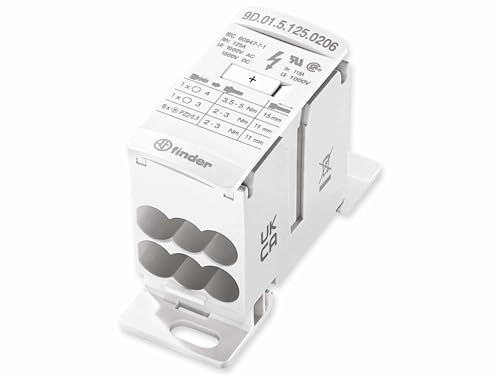 Bloque de conexión Finder 1000V AC de 125A para la distribución de potencia 1