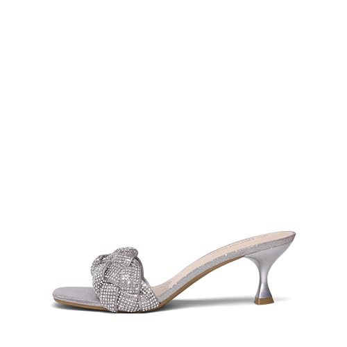 DREAM PAIRS Women’s Stilettos Heels Open Square Toe Comfort Low Kitten Heels Sexy Dress Pumps Sandals Evening Party Prom Dance Shoes2