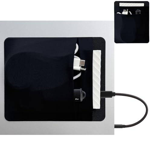 2-Pocket SSD Holder for Laptop,Adhesive Pouch,Portable Hard Drive Sleeve for Laptop,Compatible with External 2.5