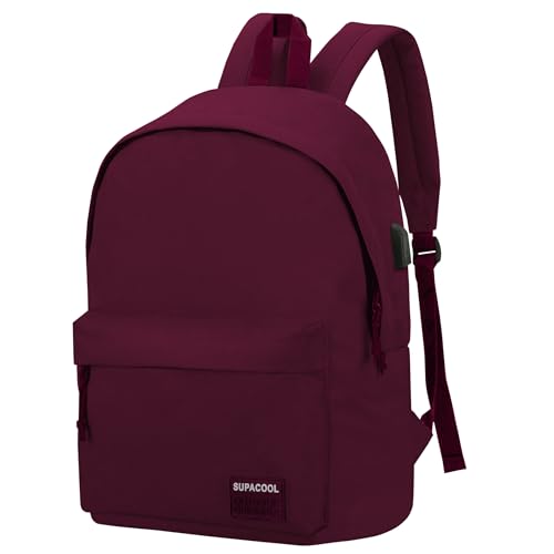 Mochila para laptop ligera SUPACOOL con puerto de carga USB para uso casual