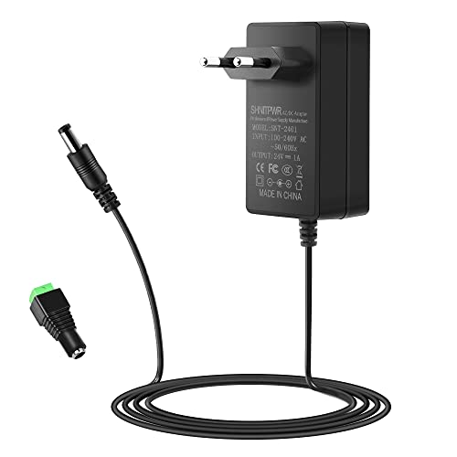 SHNITPWR Adaptador de fuente de alimentación de 24 V, 100/240 V CA/CC, 24 W, 1 A, universal, con 14...