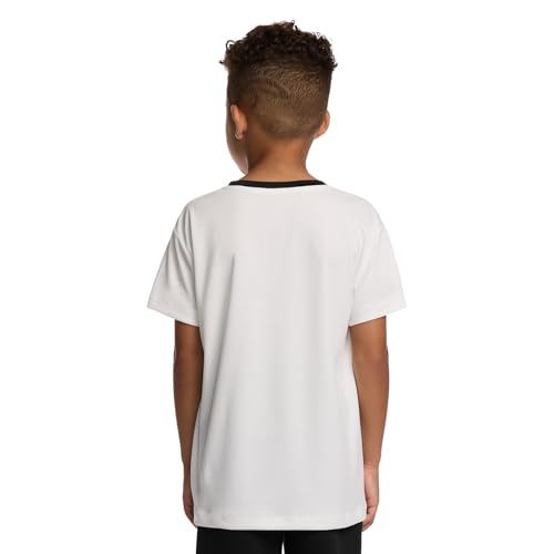 Image of Messi Boys' Lifestyle Short Sleeve Top, Loose-Fit Shirt with Logo, Comfortable, All-Day Wear