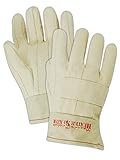 MAGID Large 29 oz Hot Mill Gloves with a Knuckle Strap and Band Top Cuff (398KBT) - 12 Pairs