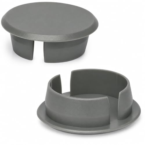 Image of (Pack of 10) Window Gray Plastic Hole Plugs 1.42 inch x 1.18 inch (36 x 30 mm), Drill Hole Cover Caps, Furniture Hole Plug, Screw Hole Plugs