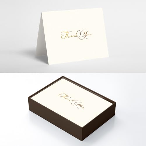 Image of Designer Greetings Blank Thank-You Note Cards | Boxed Card Set, Matching Envelopes, Foil and Glitter Details