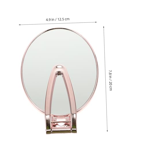 Espejo compacto doble cara color oro rosa portátil miniatura 2