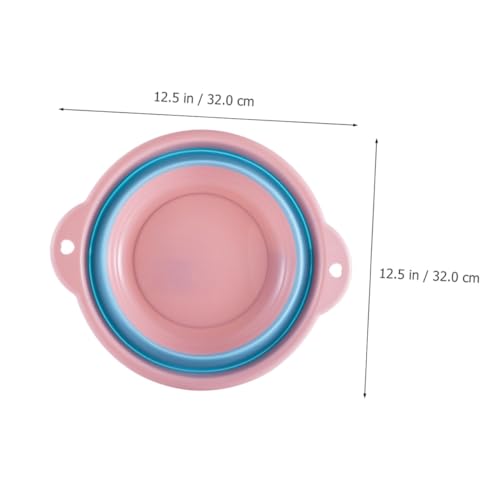 Balde plegable para pie impermeable rosa mediano miniatura 2