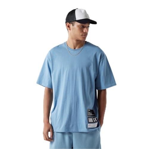 11 Degrees Camiseta gráfica para hombre, color azul sombra, Sombra Azul, L