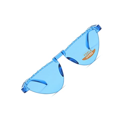 Lunettes de soleil triangulaires sans monture pour homme et femme en polycarbonate transparent