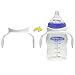 Baby Bottle Handles Compatible with Lansinoh Baby Bottles, Ergonomic Bottle Holder for Newborn, 4 Pack (White)