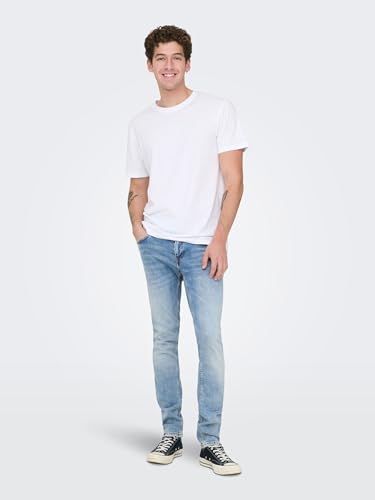 Only & Sons Male Slim Fit Jeans ONSLOOM Niedrige Taille Slim Fit Jeans – Ansicht 3