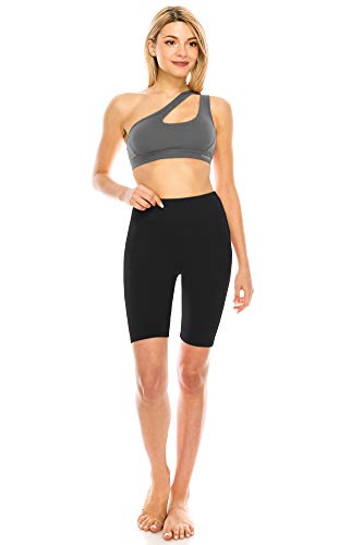 Image of ALWAYS Women's High Waist Bike Shorts - Athletic Workout Tummy Control Stretch Running Yoga Pants