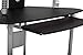 Calico Designs Arch Tower Corner Computer Tower Multipurpose Home Office Computer Writing Desk - Silver / Black, 50510