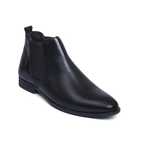 Image of Zoom Shoes ZA4369 Men's Genuine Leather Chelsea Boots | Stylish Slip-On Design with Cushioned Insole | Durable, Comfortable & Trendy for Daily Casual or Semi-Formal Wear