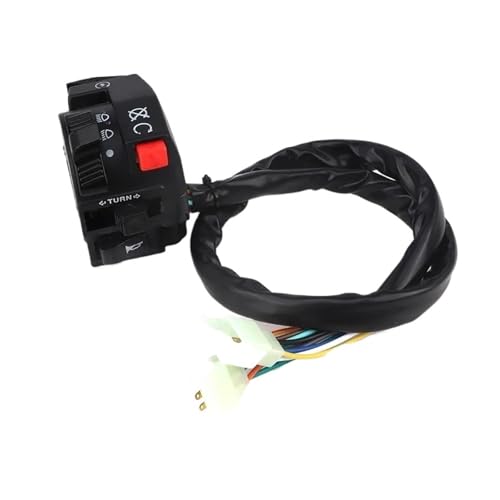 Interruptor manillar de 5 funciones para pit bike de 50cc a 150cc con luz de cruce y botón de paro