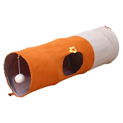 Tunnel pour chat pliable avec balle et tente anti-griffes