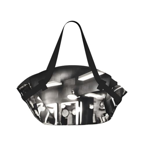 Sac de voyage imperméable Barber Shop avec impression monochrome