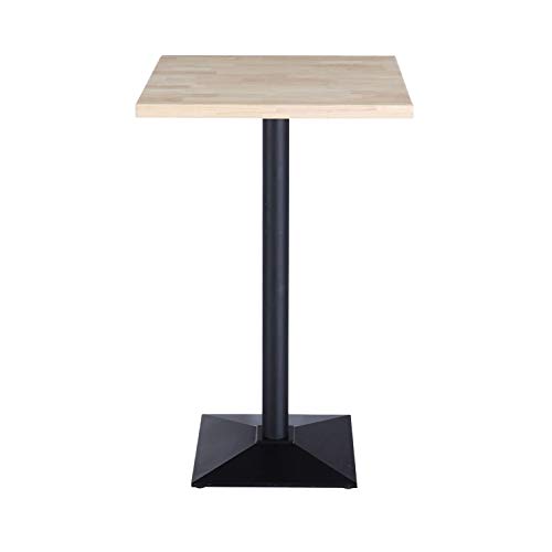 Adec - Moss, Mesa Alta, Mesa Auxiliar, Mesa de Bar Color Roble Salvaje y Negro, Medidas: 60 cm (Largo) x 60 cm (Ancho) x 110 cm (Alto)