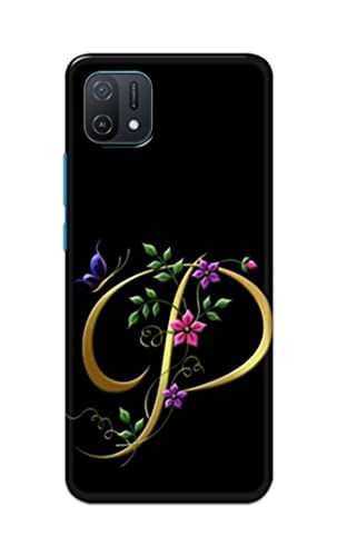 Image of Printed Hard Back Cover Case for Oppo A16K Back Cover (Alphabet P) -1803