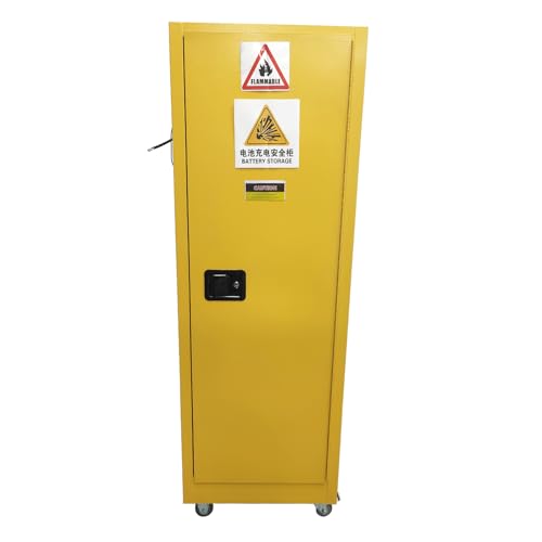 WYDDDARY 78 Gallon Fireproof and Explosion-Proof Safety Cabinet with Socket and Wheels 23.23