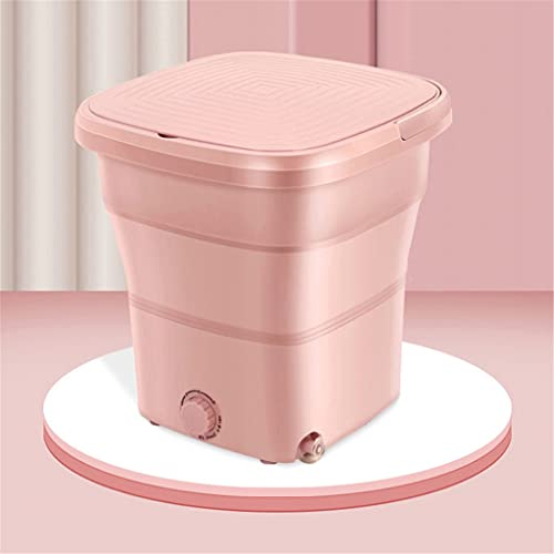 SilteD Machine à Laver Pliante éluant Un sous-vêtement et des Chaussettes Automatiques Petite Machine à Laver Domestique (Couleur : Rose)