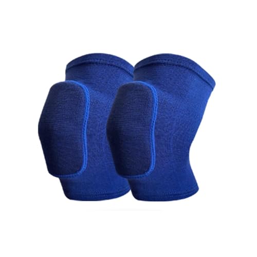 FDJZKFDU Knee Pads Sports Compression Knee Pads Elastic Knee Protector Thickened Sponge Support For Dancing Roller Volleyball Training Knees Brace(Blue,L 60-90kg)