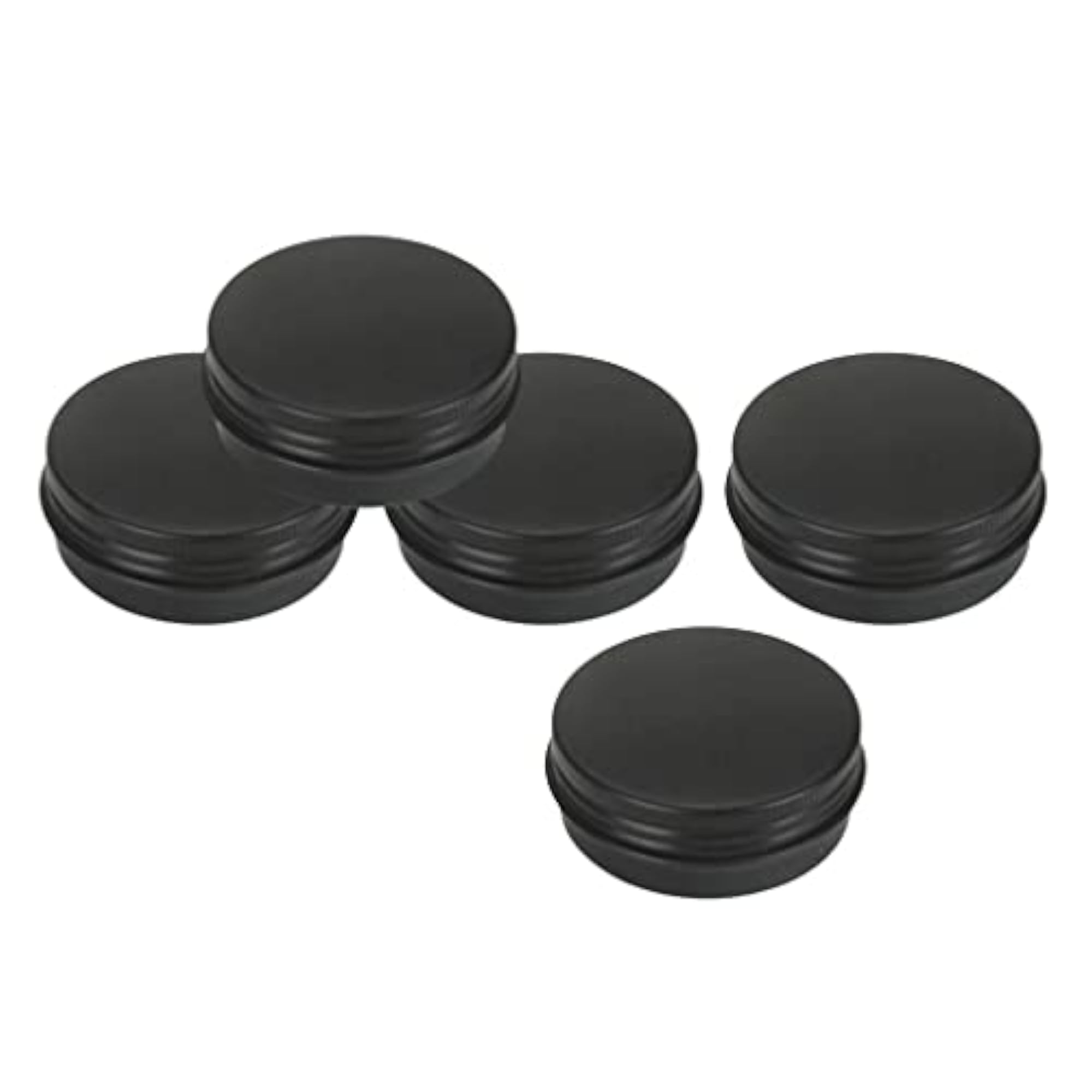 5pcs Empty Aluminum Tin Jars, Cosmetic Containers