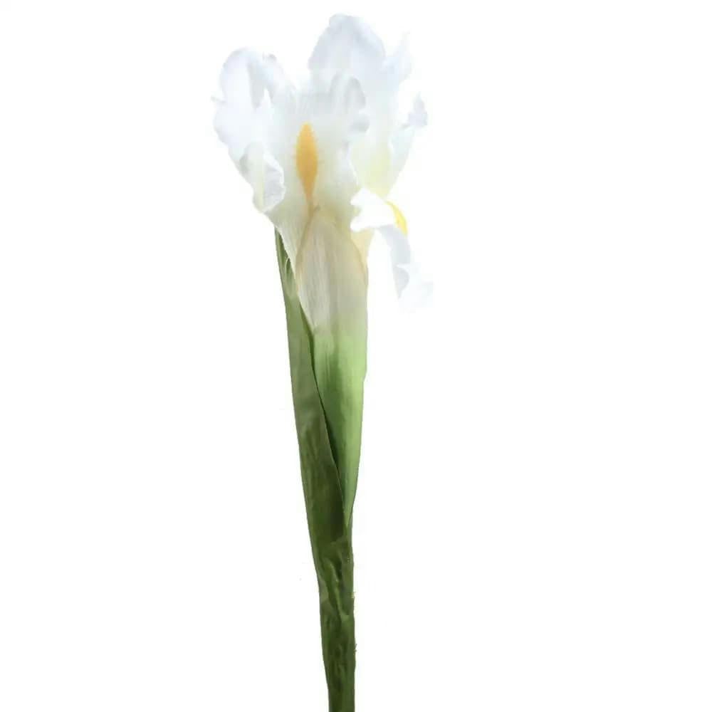CVJdfhRE fake flowers， 5pcs White Iris Artificial Flower Decorative Fake Flowers Display Silk for Home Wedding Decoration(White)