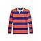 POLO RALPH LAUREN Mens The Iconic Rugby Shirt (US, Alpha, Large, Regular, Regular, Orange/Royal)