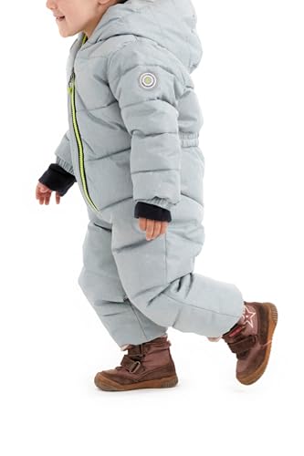 Foto von Killtec Kinder Skioverall Karter Mini - Schneeanzug mit Kapuze - 10.000 mm Wassersäule - Skianzug für Mädchen und Jungen, rauchblau, 110/116, 34238-000