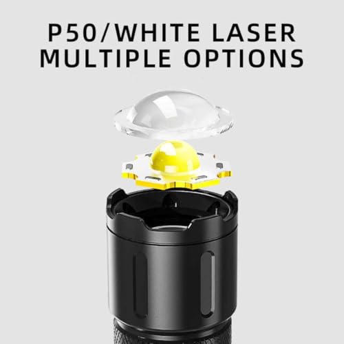 Image of WOZIT Torch Rechargeable | Torch Light High Power | High Lumens Flashlight with 5 Light Modes| IP45 Water-Resistant, Adjustable Focus, Charging Indicator | Emergency Light for Home, (Multicolor)